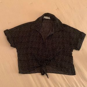 Urban Outfitters Polka Dot Tie Top